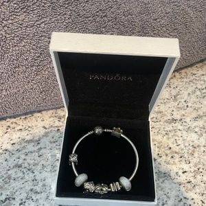 Pandora charm bracelet with charms